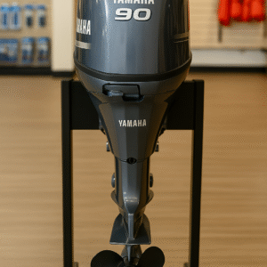 Yamaha 90 HP Outboard – EFI, Inline 4-Cylinder, 4-Stroke, 25” Shaft, Remote Steering, Lightweight Midrange Power, Brand New | F90LB